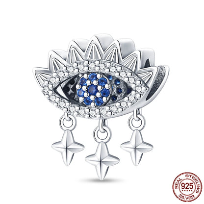 Classic Devil's Eye Charms Beads Original Bracelet Fine DIY Jewelry 925 Sterling Silver 912349723-700S