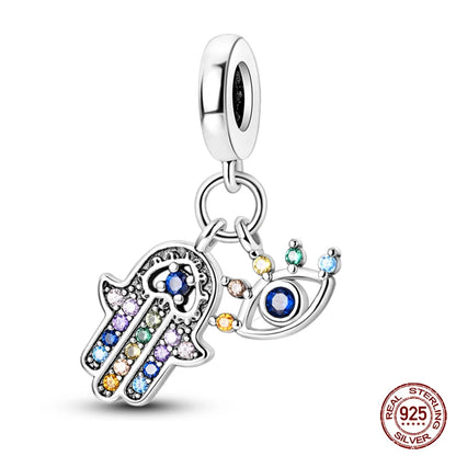 Classic Devil's Eye Charms Beads Original Bracelet Fine DIY Jewelry 925 Sterling Silver 912349723-700S