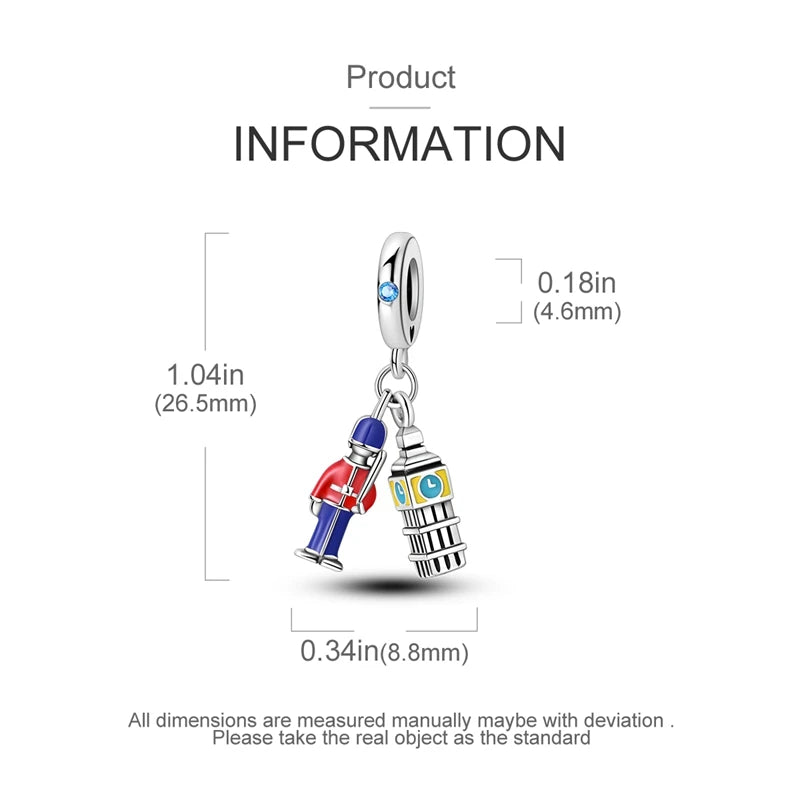 Original Design Charms Famous Attractions series pendant 925 Sliver Bracelet bead DIY Jewelry Gifts 912349723-C