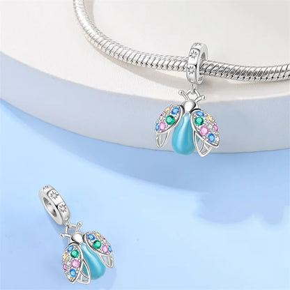 Fashion Bee Astronaut Eiffel Tower 925Silver Charms Beads  Original Bracelet Fine DIY Jewelry 912349723-400S