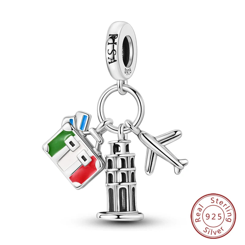 Original Design Charms Famous Attractions series pendant 925 Sliver Bracelet bead DIY Jewelry Gifts 912349723-C