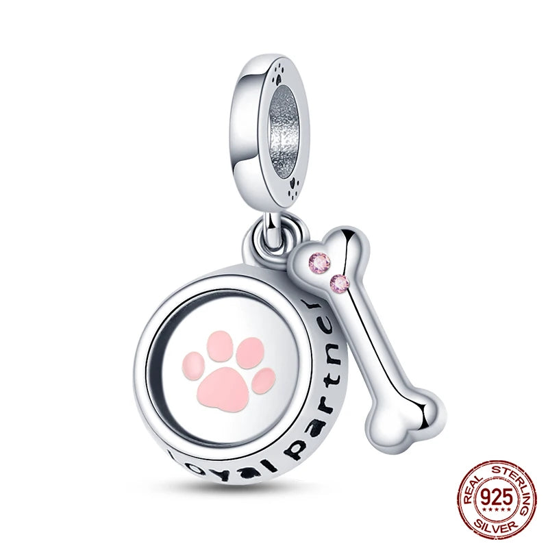 Fashion Bee Astronaut Eiffel Tower 925Silver Charms Beads  Original Bracelet Fine DIY Jewelry 912349723-400S