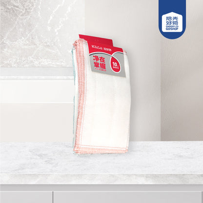 No.6124 10 Pcs Good Picks Soft Cotton Dish Rag M.68 JPDB