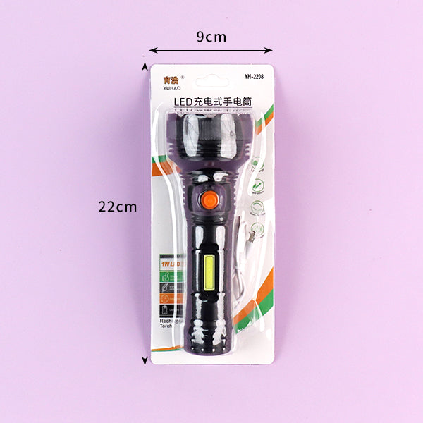 2208 Outdoor LED Rechargeable Energy-Saving Flashlight - Super Bright for Camping Hiking M.91 JPDB M.91 JPDB