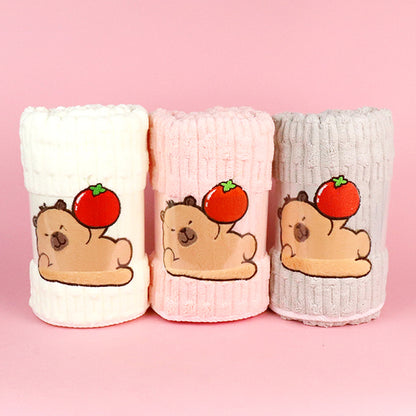 M.25 JPDBModel 6720 Ruyi Bear Coral Fleece Bath Towel (70cm×140cm)