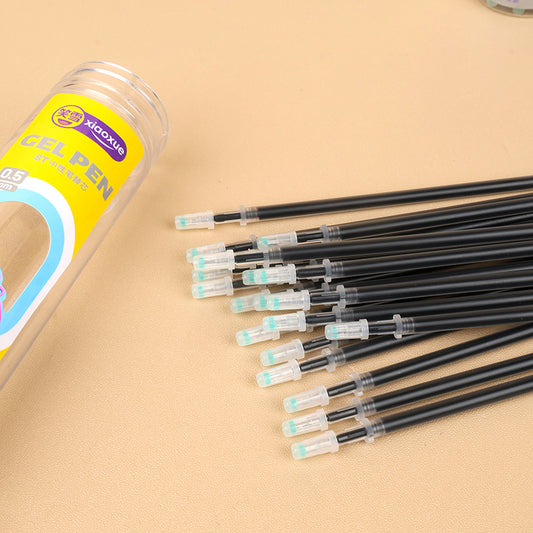 20pcs XX-8013 Black Needle Tip Pen Refills 0.5mm No Ink Leakage Neutral Pen Replacement M.82