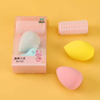 112 Set de rizador adhesivo y borla con forma de gota de agua M.50 