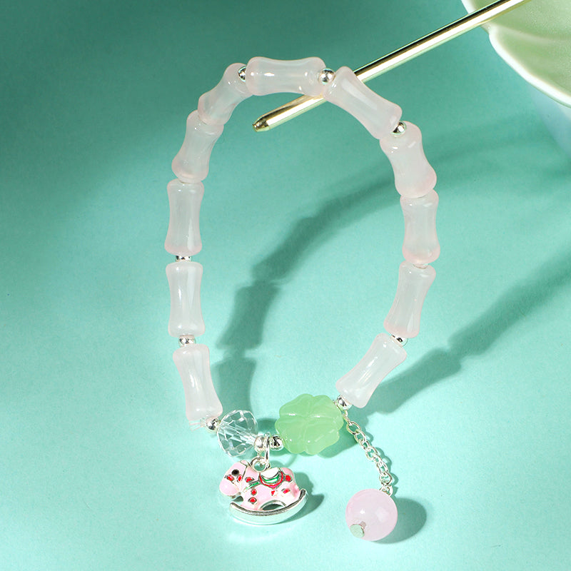 Enamel Trojan Horse Bamboo Bracelet  M.43