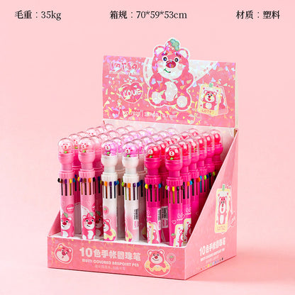 Bolígrafo retráctil multicolor de 0,5 mm para dibujar y marcar (10 colores, 7028, M.82) 