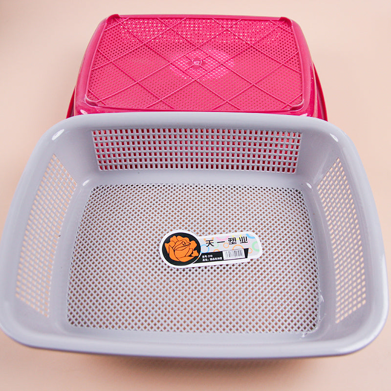 319 Square Storage Basket Thickened PP Material Large Capacity Home Organizer M.67