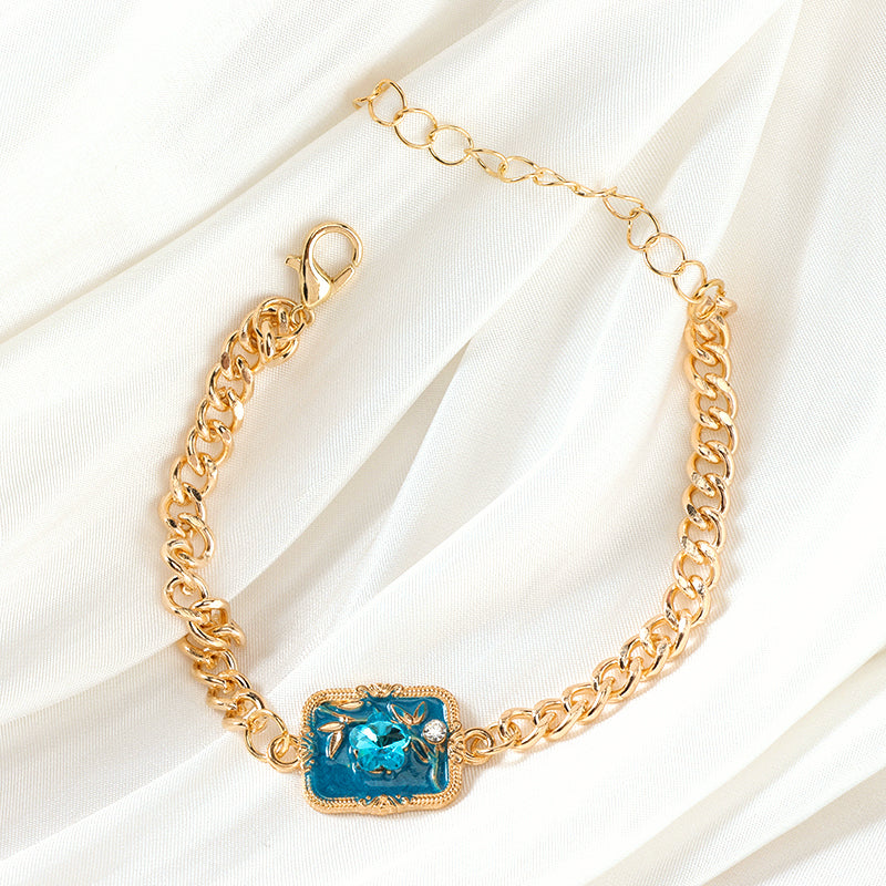 Square Zircon Flower Bracelet  M.43