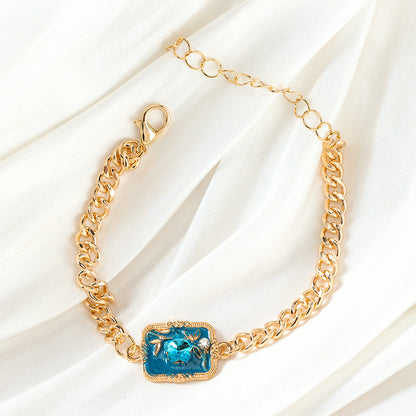 Square Zircon Flower Bracelet  M.43