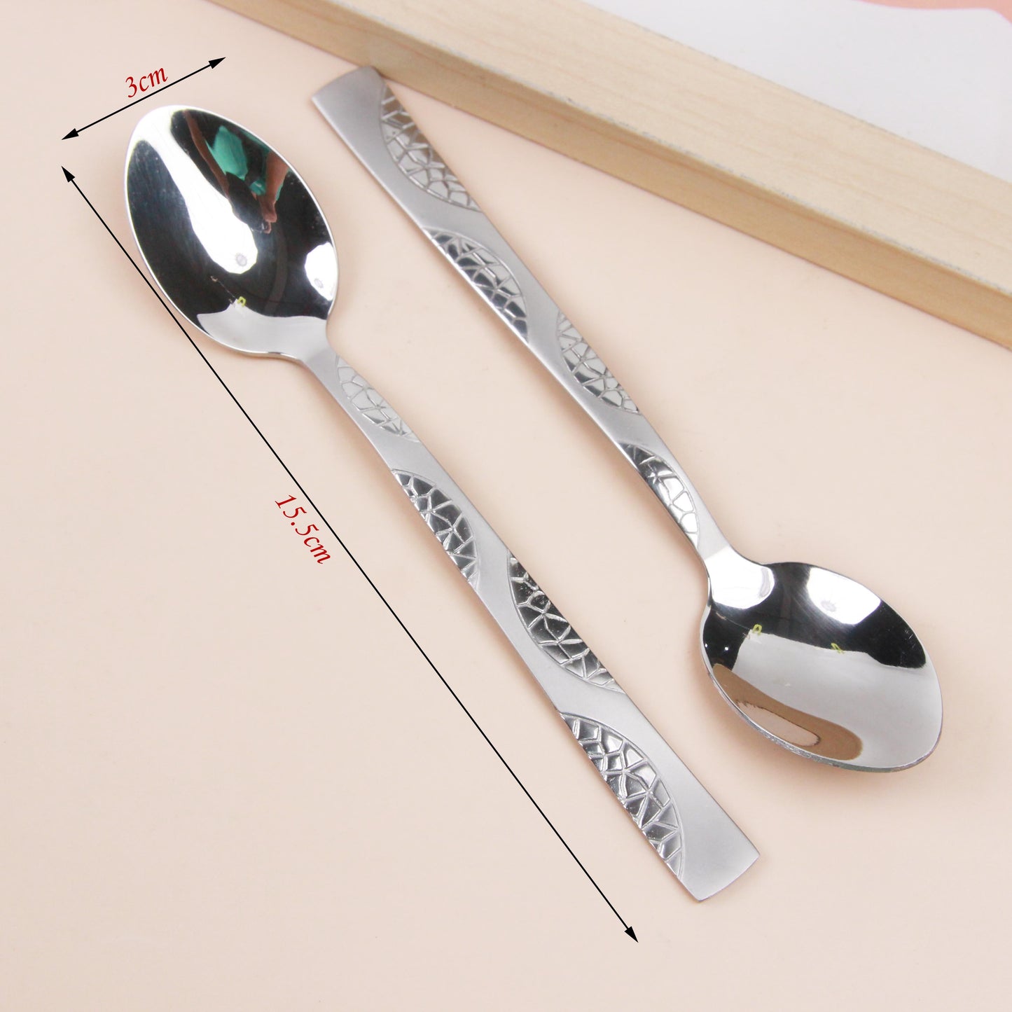 Stainless Steel Printed Spoon Set (2-piece Bagged) M.66