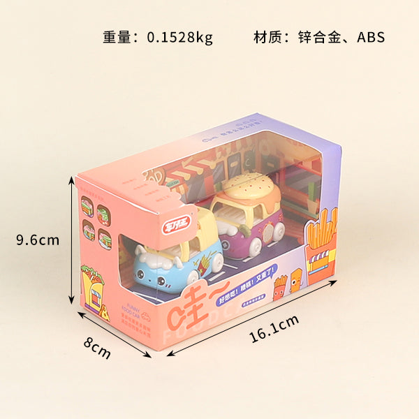 2092 Two - piece Set of Cute Food - themed Mini Alloy Cars (Mixed Colors) M.03 JPDB
