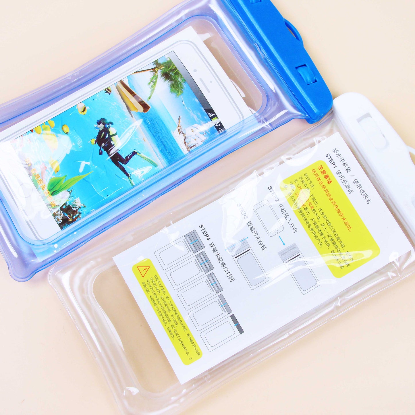 Clear Inflatable Mobile Phone Dry Bag A.14
