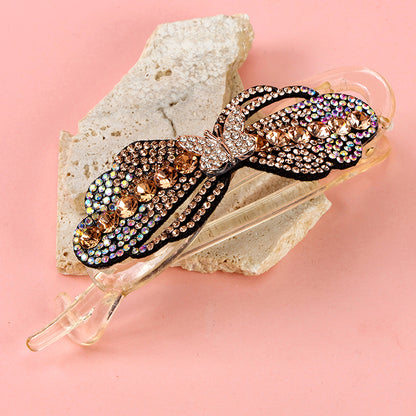 M42 Nuevo - estilo - pinza banana con forma de mariposa y diamantes de imitación 