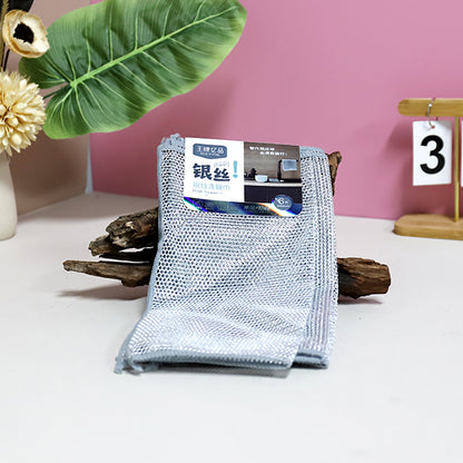 WP - 678 6 Pcs Single - Layer Silver Wire Dish Towel M.68 JPDB