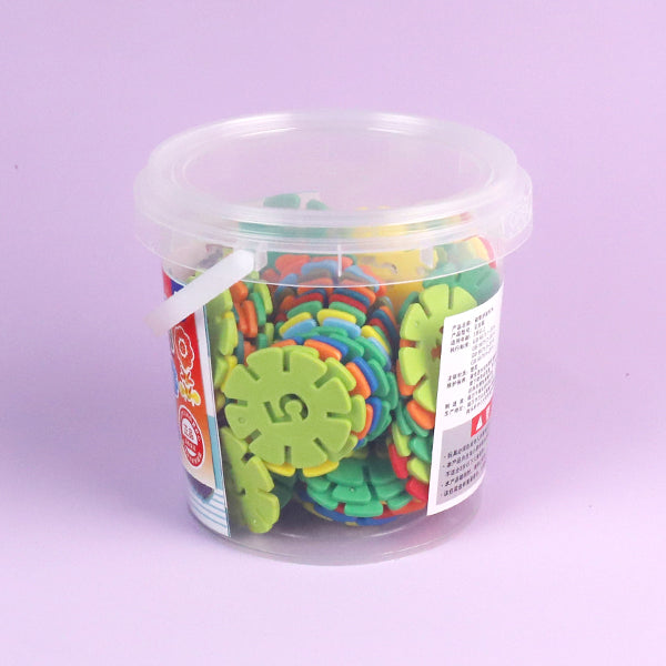 0-0209-6 Large Snowflake Building Blocks (in Medium Cylinder) M.02 JPDB