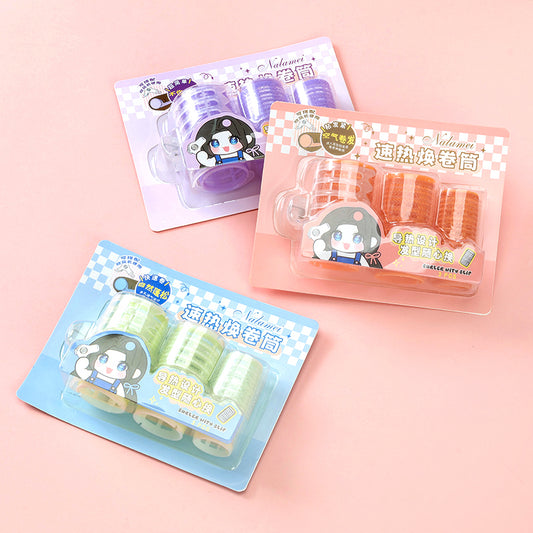 YH-33 three blister card hair curler set M.50