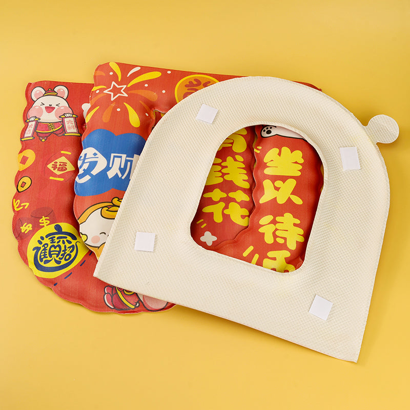 Cartoon-colored toilet seat cover (self-bagging) M.28