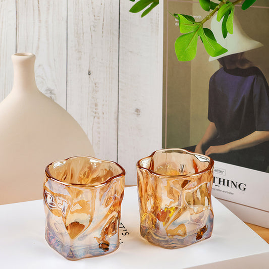 Huajingya Twisted Glass Cup (Amber Smoke Gray) M.17