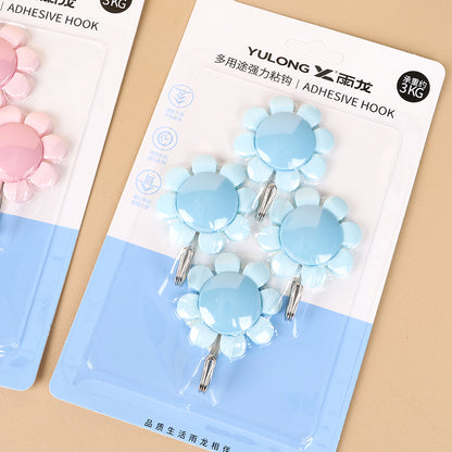 Yulong Model 5146 Adhesive Hooks - 4 Pcs Sunflower Design M.16