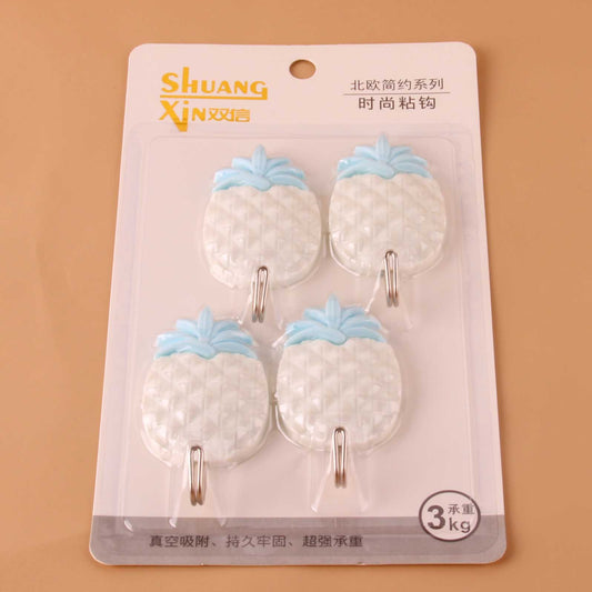 Brand Shuangxin Adhesive Hooks - 4 Pcs Pineapple Shape M.16