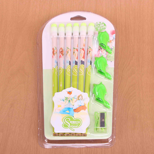 Rongsheng Set of Six Pencils and a Pencil Grip M.82