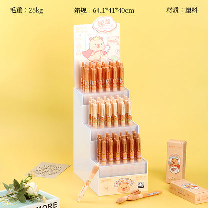 ¡Encantadores bolígrafos de gel Aode Mei 98100 Minibús con temática de carpincho en expositor! Los bolígrafos, con un diseño de minibús con temática de carpincho, se presentan de forma atractiva. M.82