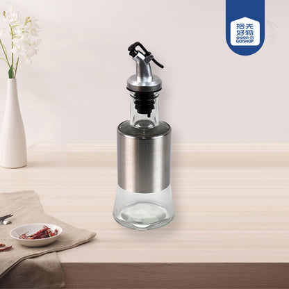 0018 Rumengling Silver Leather-Wrapped Glass Oil Bottle (200ml) M.69 JPDB