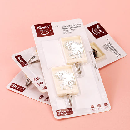 Qiaoxiaoya Model 9304 Adhesive Hooks - 2 Pcs Steed Design M.16