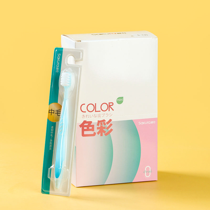 SAKURA High - Efficiency Deep Cleaning Small Head Toothbrush Single Pack S - 135 Soft Bristle for Gums M.14