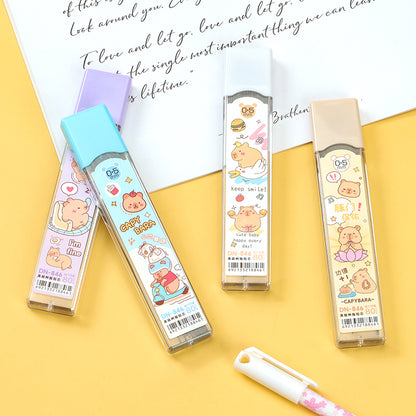 Cute Capybara 0.5mm Pencil Refills 846 Model 80pcs Break-Resistant Student Writing Supplies M.82