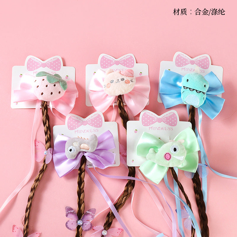 M42 Cartoon Bowtie Cotton Accessory Hair Extension Braid Clips