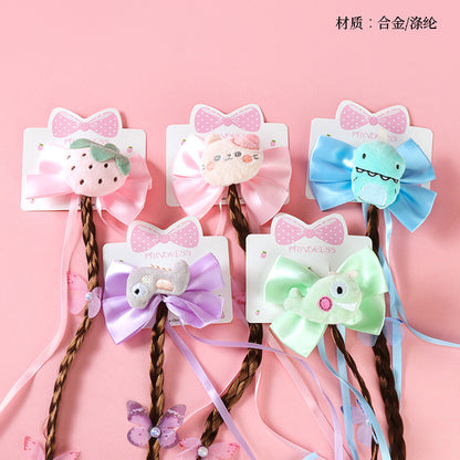 M42 Cartoon Bowtie Cotton Accessory Hair Extension Braid Clips