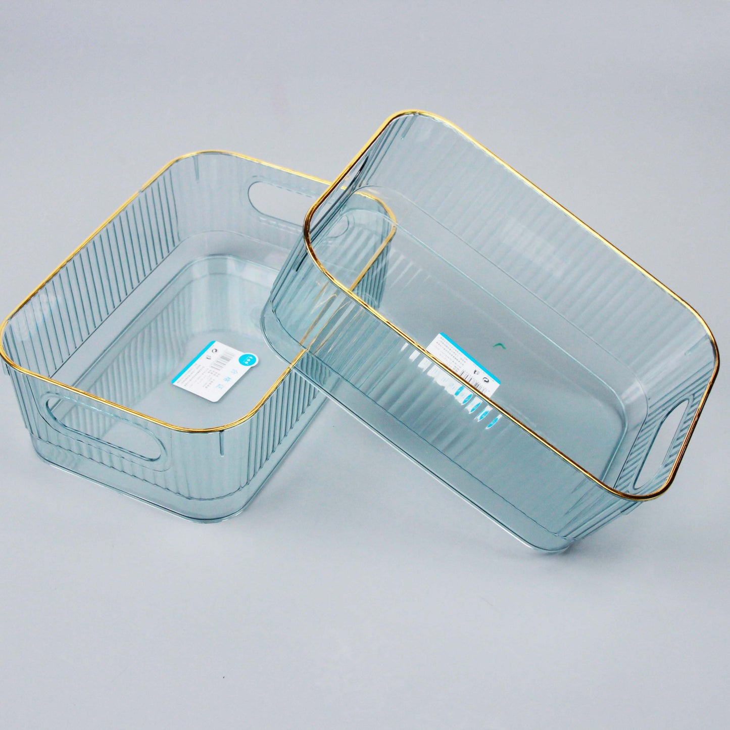 9606 Gold Rim Storage Box Luxury Design High-Quality PP Jewelry Organizer M.67