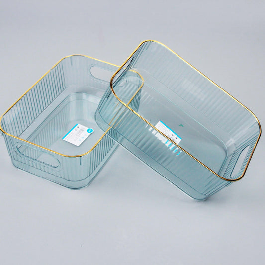 9606 Gold Rim Storage Box Luxury Design High-Quality PP Jewelry Organizer M.67