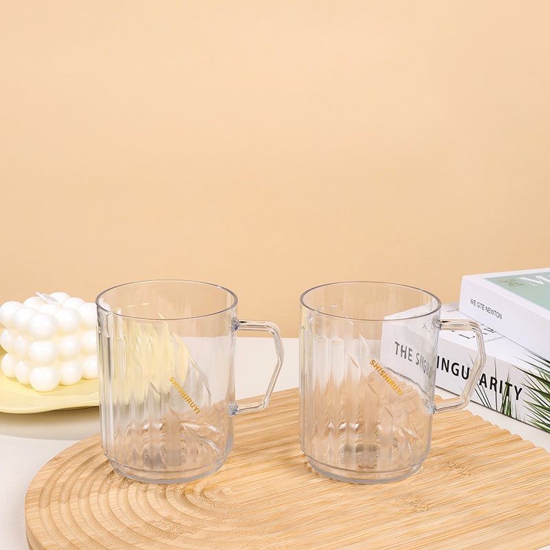 CHT-8119 Light Luxury PET Vertical Striped Mouth Cup M.26