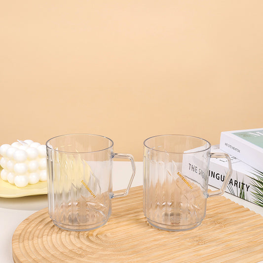 CHT-8119 Light Luxury PET Vertical Striped Mouth Cup M.26