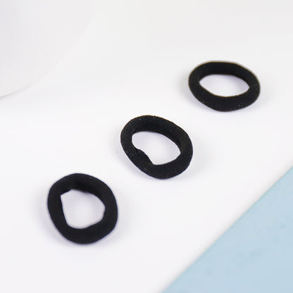 M42 Black Terry Cloth Hair Ties for Children in a Bucket (100 Pieces)