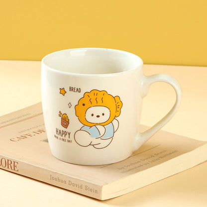 C497 Decal Ceramic Mug Random Flower Pattern High-Temperature Fired Daily CupM.65