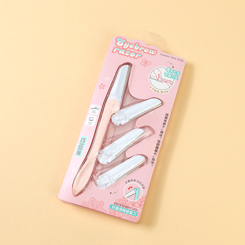 Maquinilla de afeitar plegable para cejas S-593 (1+3) M.50 