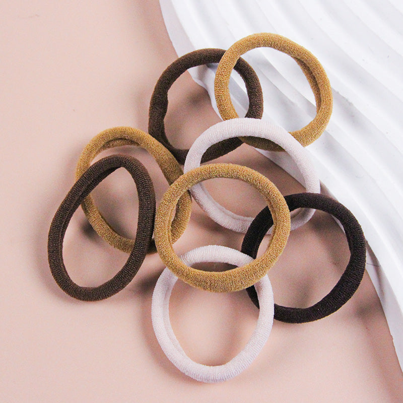 M42 50 coffee-colored towel loops in a bucket