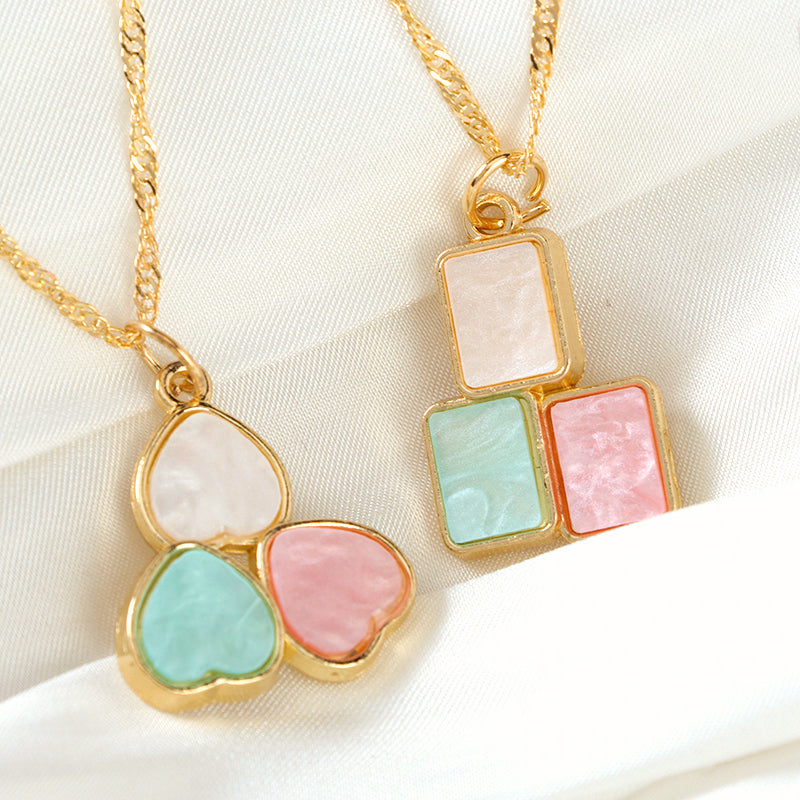 Simple Color - Blocking Necklace M.43