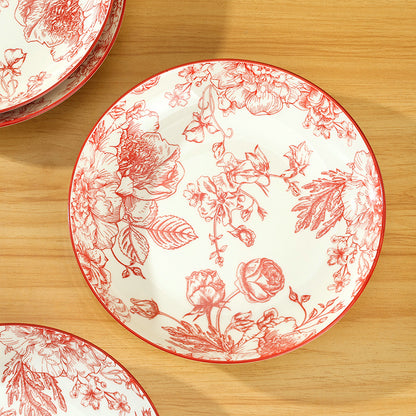 8 - inch Printed Dinner Plate (Floral Pattern) M.66 JPDB