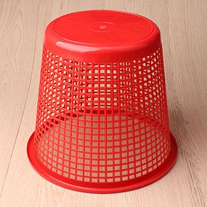 New square-hole trash bin (in burlap bag) M.23