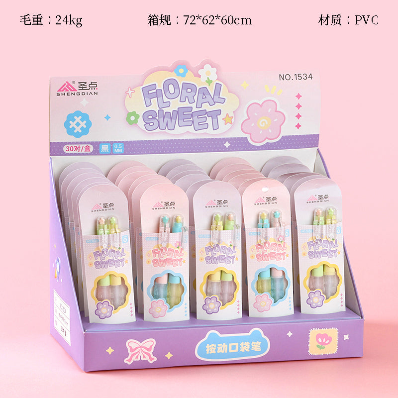 Bolígrafos para niños pequeños (6 unidades, punta redondeada de 0,5 mm, tinta lavable, M.82)