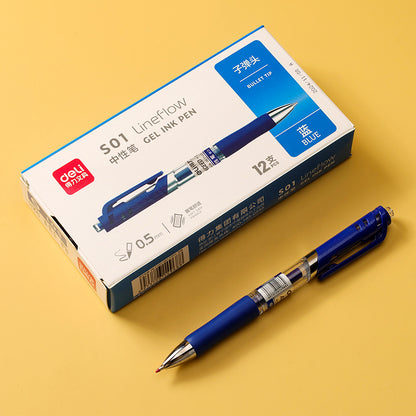 Deli (Sold Individually) S01 Spring - tipped Gel Pen (0.5mm, Blue) M.82