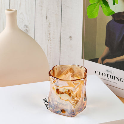 Huajingya Twisted Glass Cup (Amber Smoke Gray) M.17