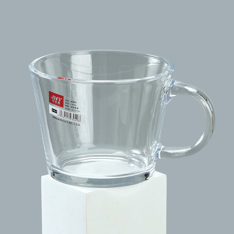 WW88 Milk Straight Mouth Glass Mug with Handle  M.17 M.65